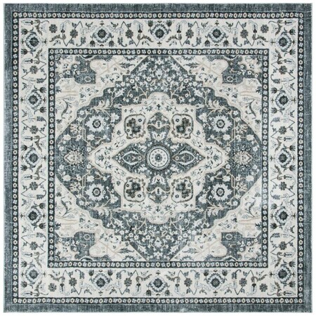 Safavieh 8 x 8 ft. Isabella 936F Power Loomed Square Area Rug Grey & Cream ISA936F-8SQ